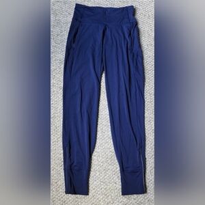 Lululemon Athletica Navy Joggers with zippered pockets and ankle zippers